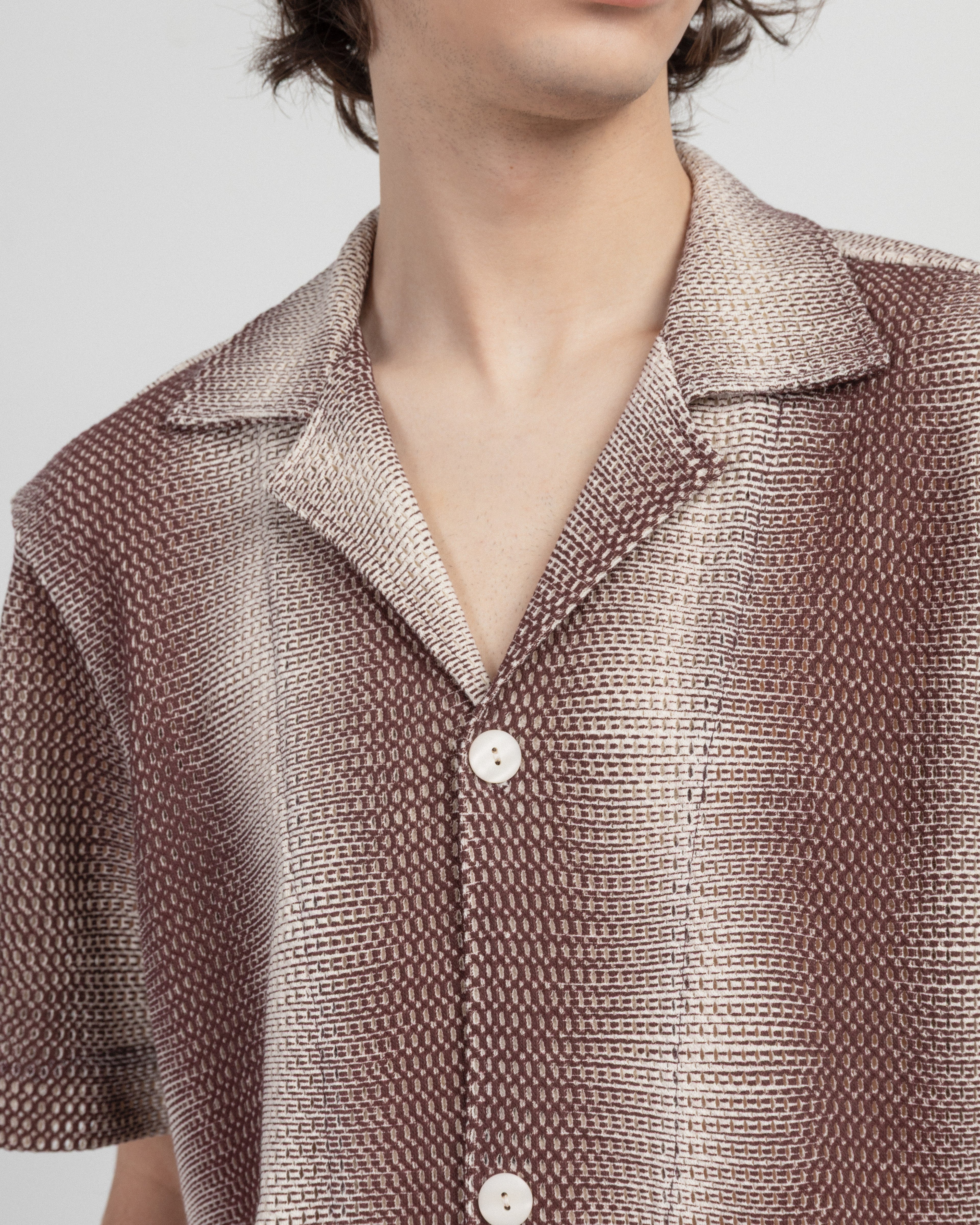 Short-sleeve OAS Shirt 7014-05 Beige