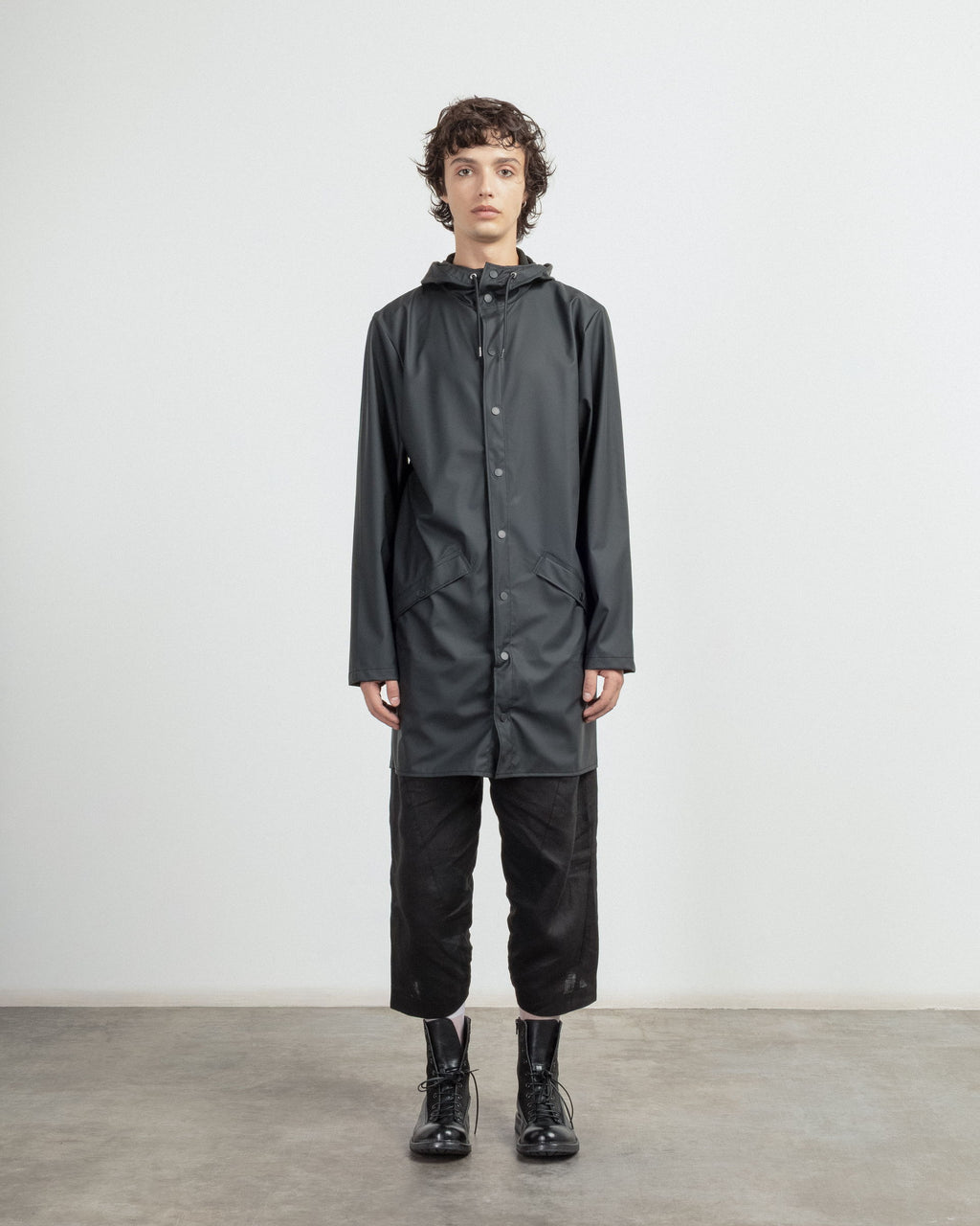 Parka impermeável comprida Rains 12020 Preto - 191-12020-01