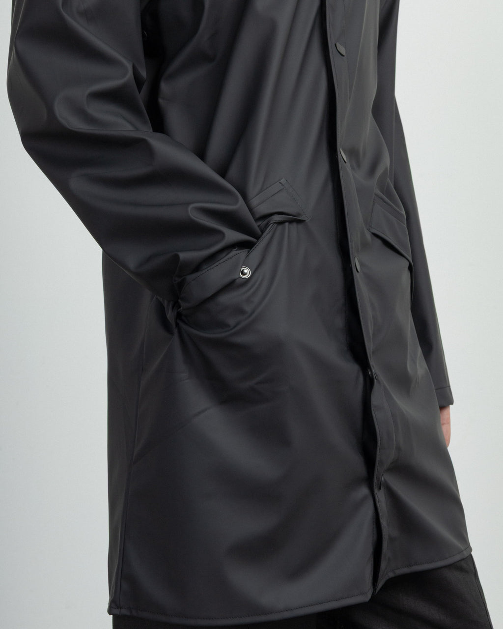 Parka impermeável comprida Rains 12020 Preto - 191-12020-01