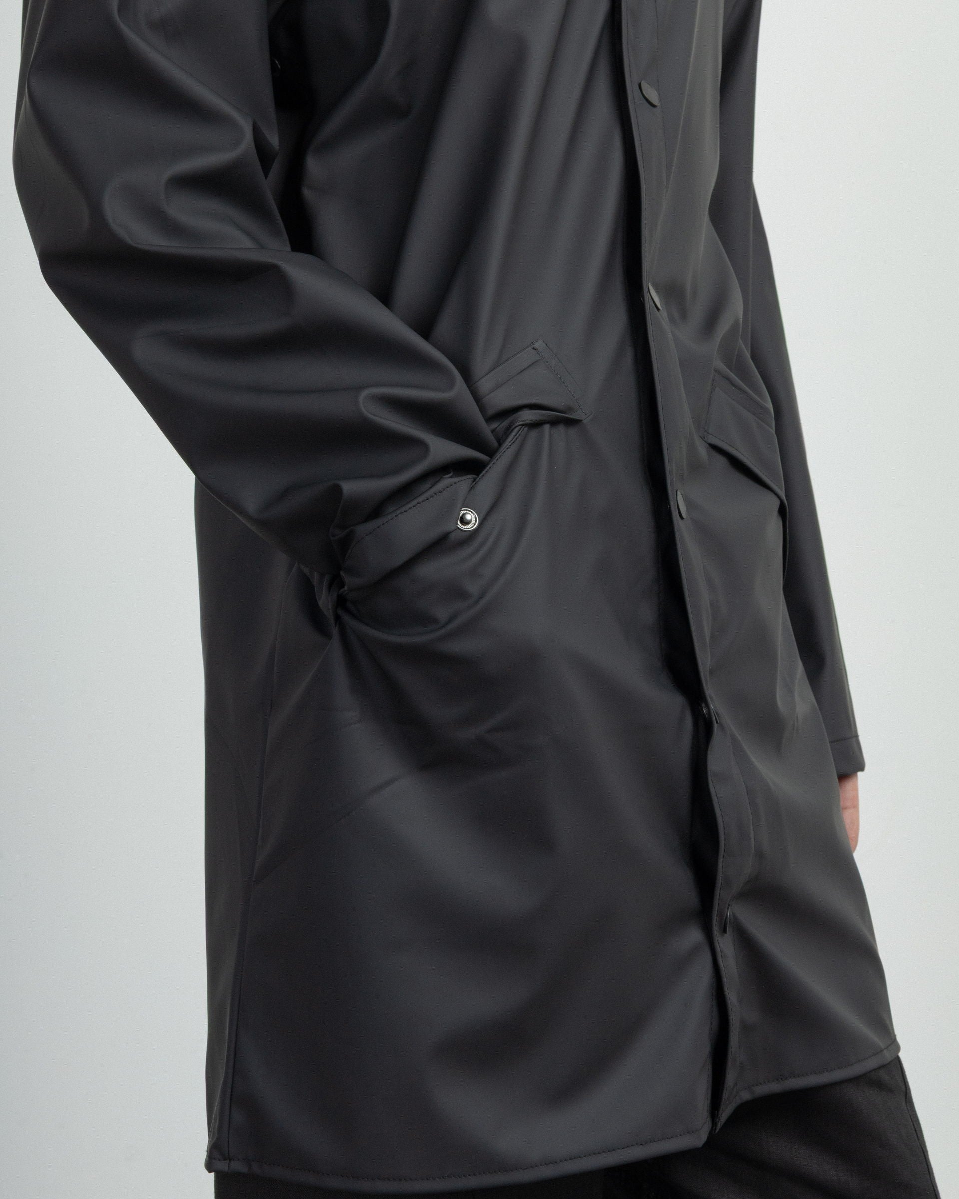 Parka impermeável comprida Rains 12020 Preto - 191-12020-01