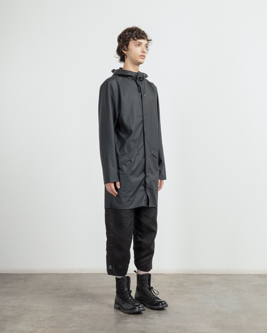 Parka impermeável comprida Rains 12020 Preto - 191-12020-01