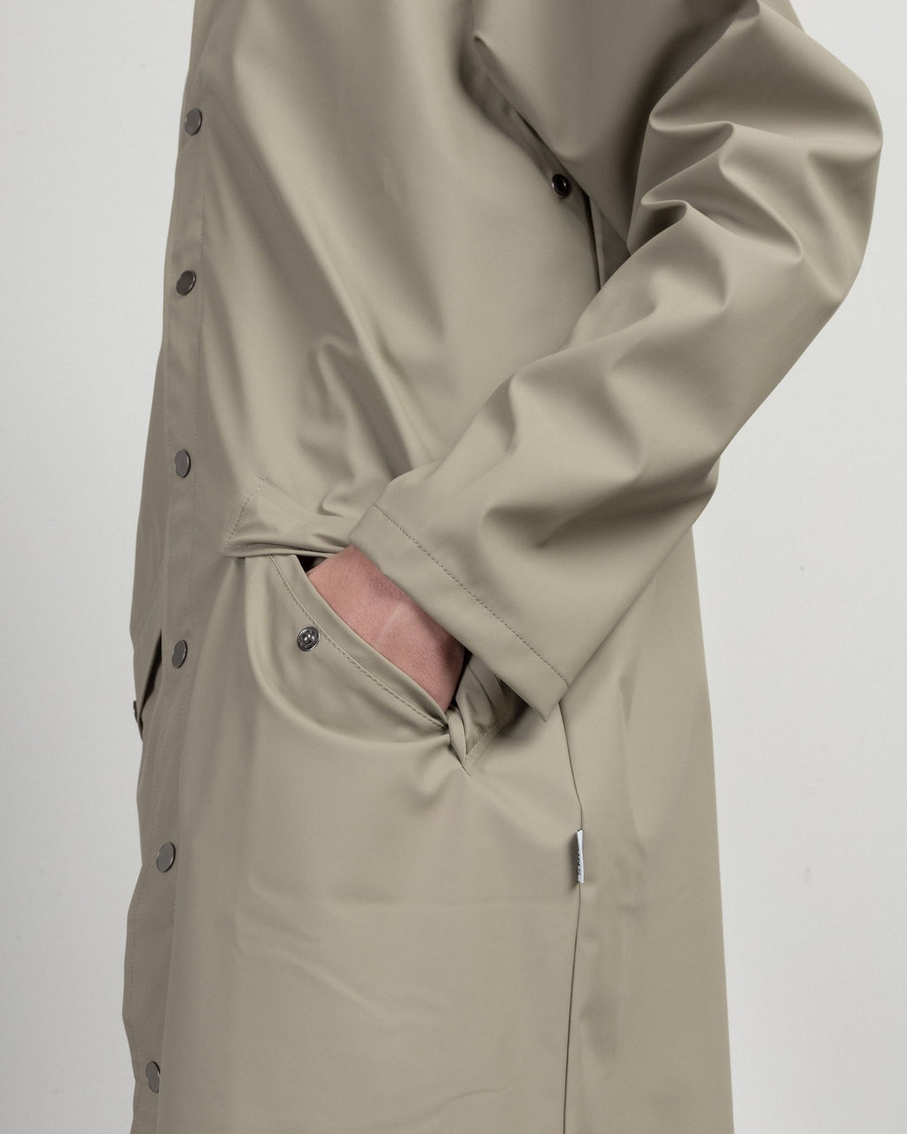 Parka impermeável comprida Rains 12020 Verde Kaki - 191-12020-23