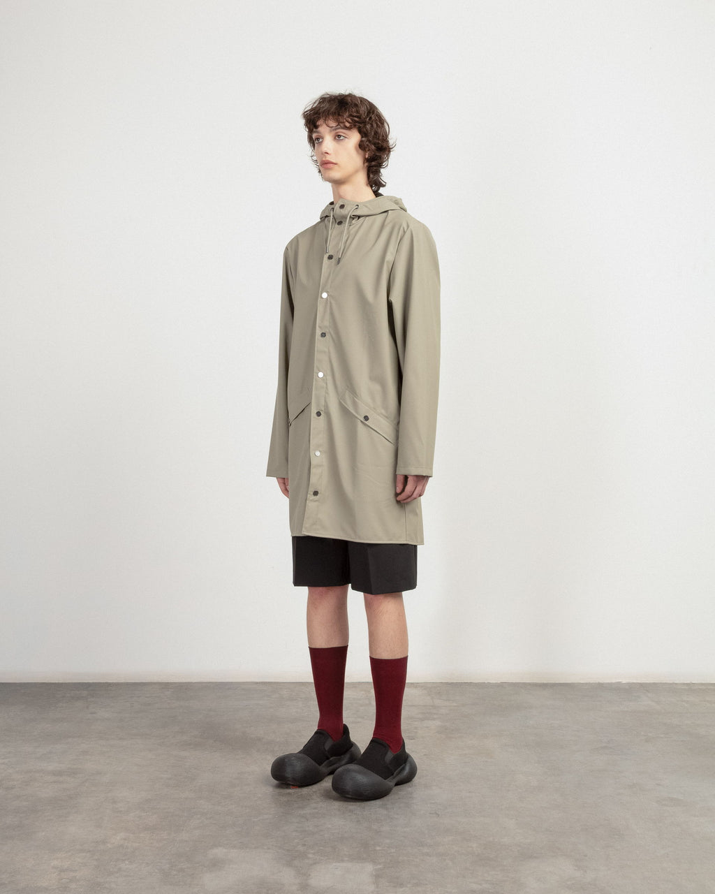 Parka impermeável comprida Rains 12020 Verde Kaki - 191-12020-23