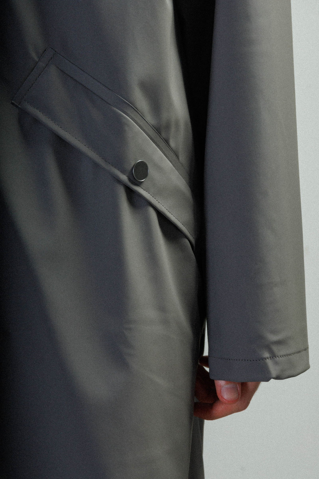 Parka impermeável comprida Rains 12020 Cinza - 191-12020-48