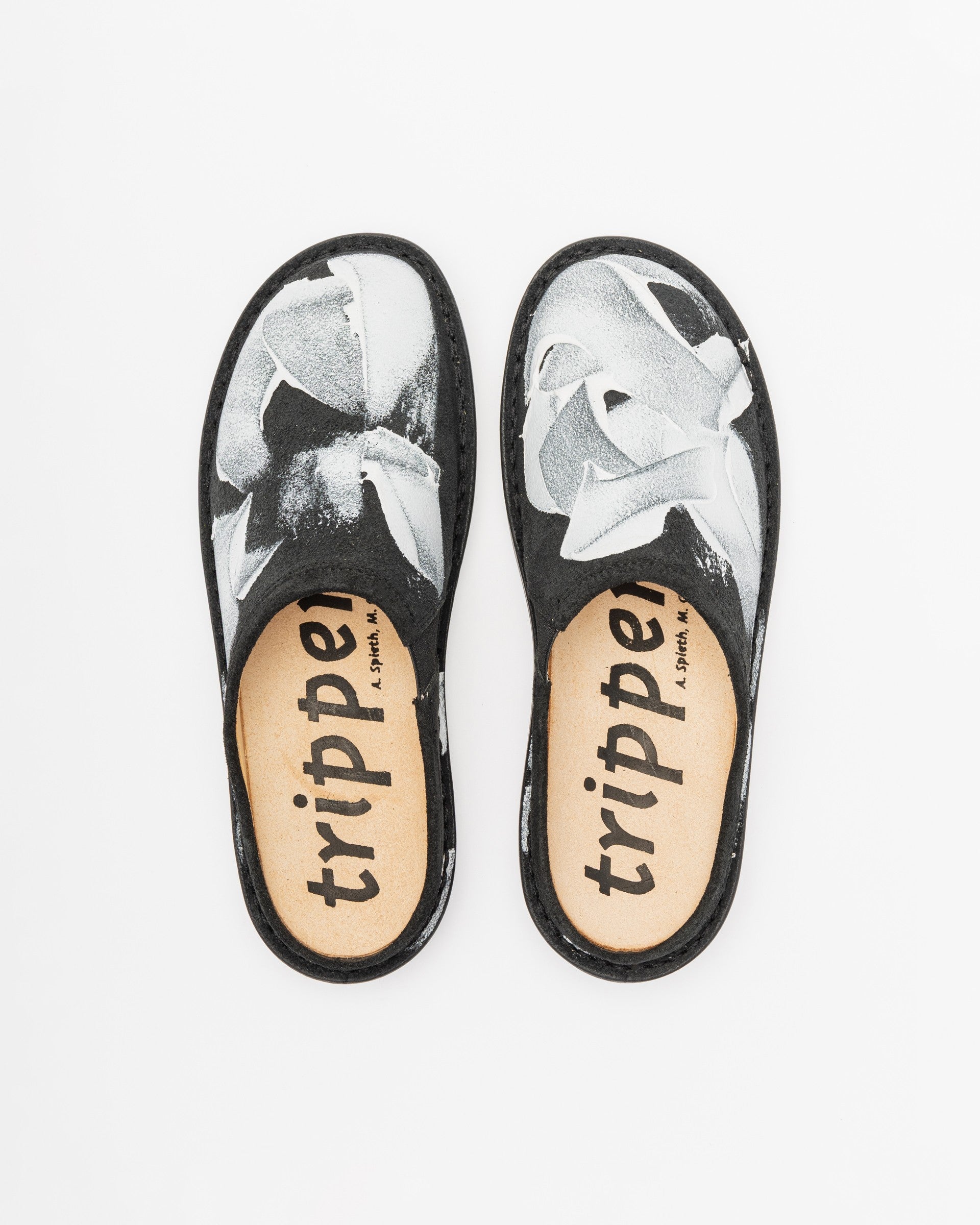 Trippen HALF-YEN Clogs Black/White