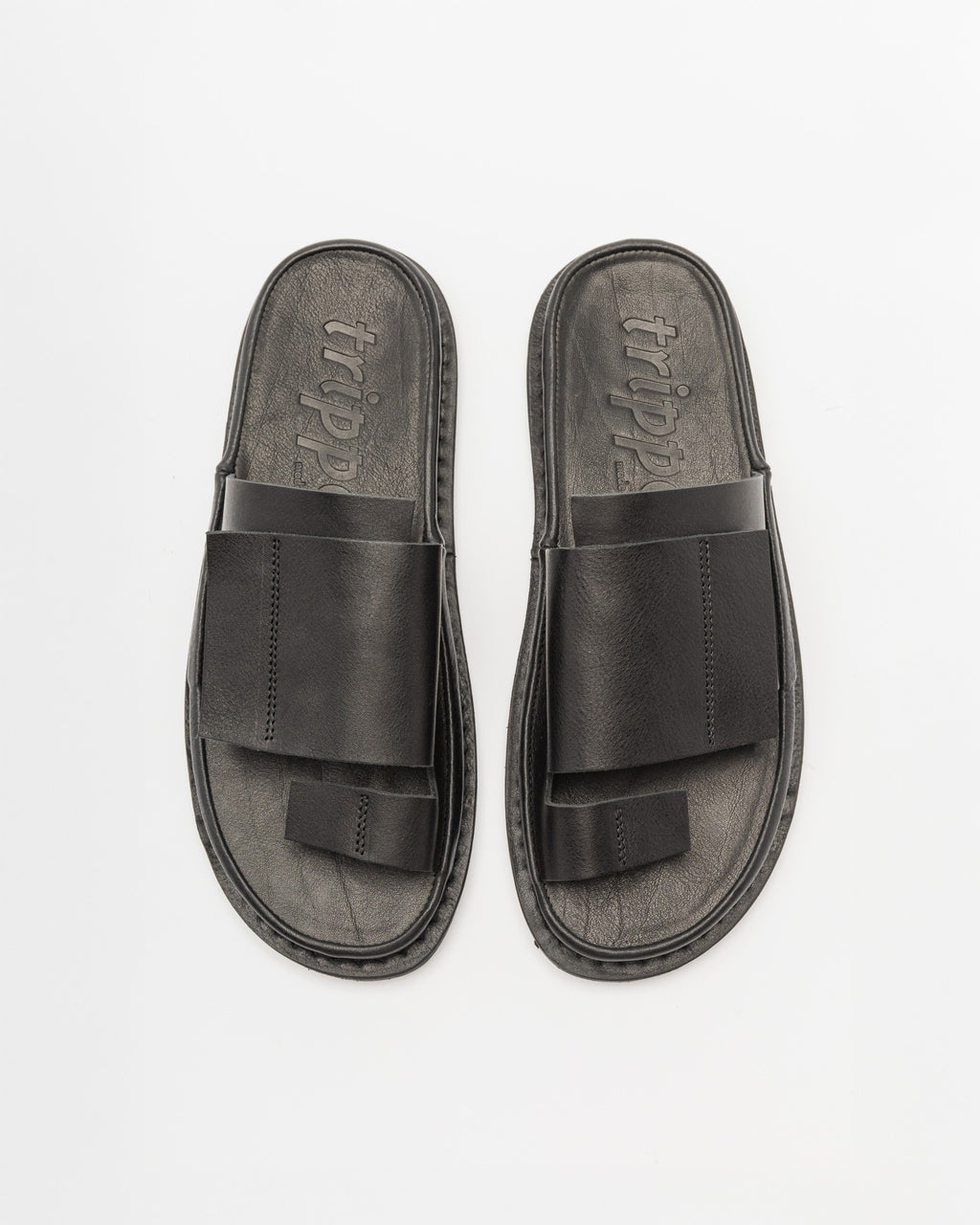 Trippen OFFSET Black Flip-Flops