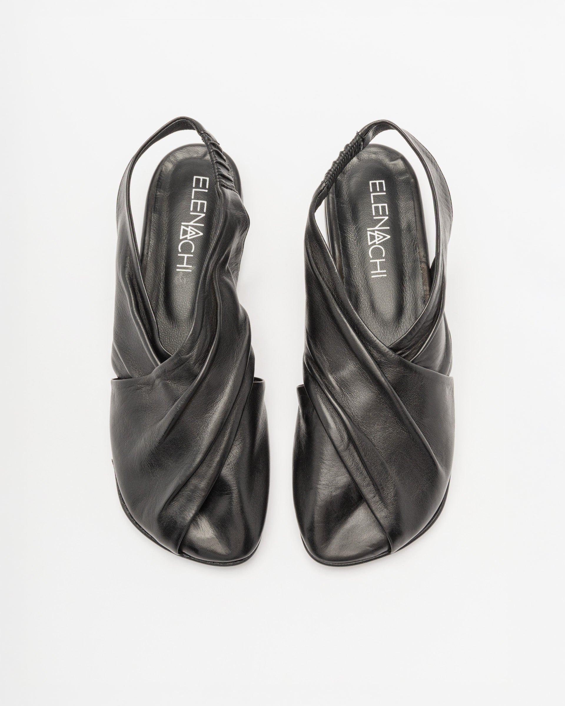 Sapato aberto atrás Elena Iachi E4154 Preto - 213-E4154-01