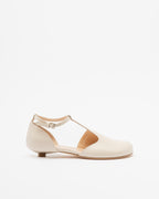 AGL ABET-STRAP Ballet Flats White