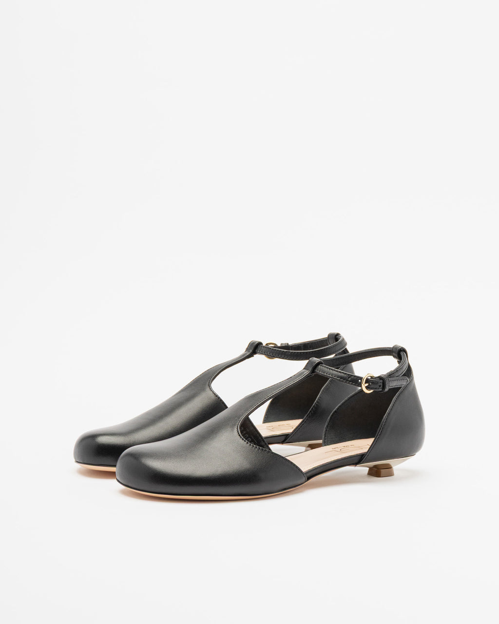 AGL ABET-STRAP Ballet Flats Black