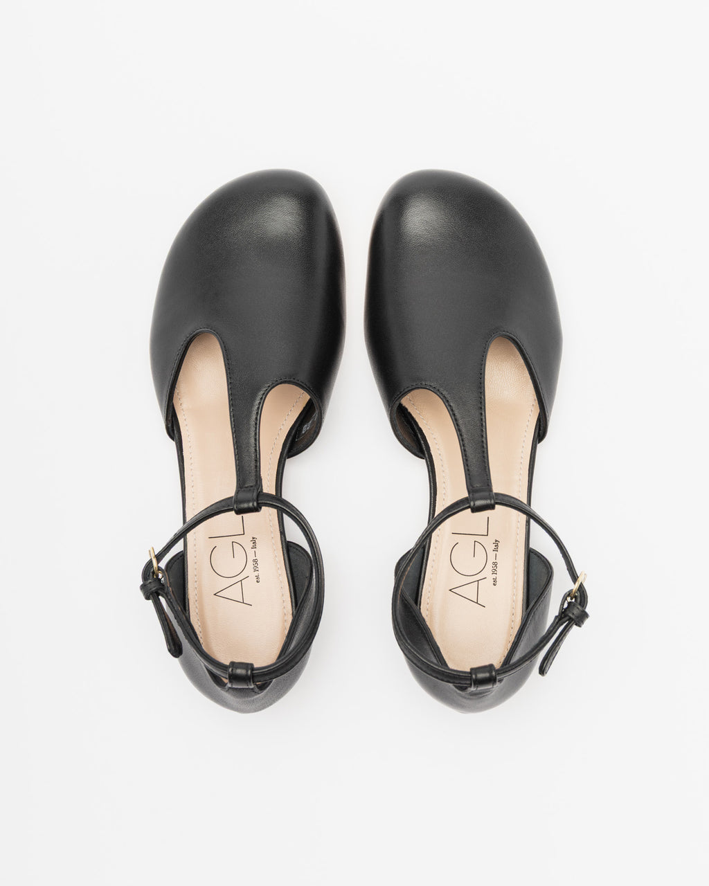 AGL ABET-STRAP Ballet Flats Black