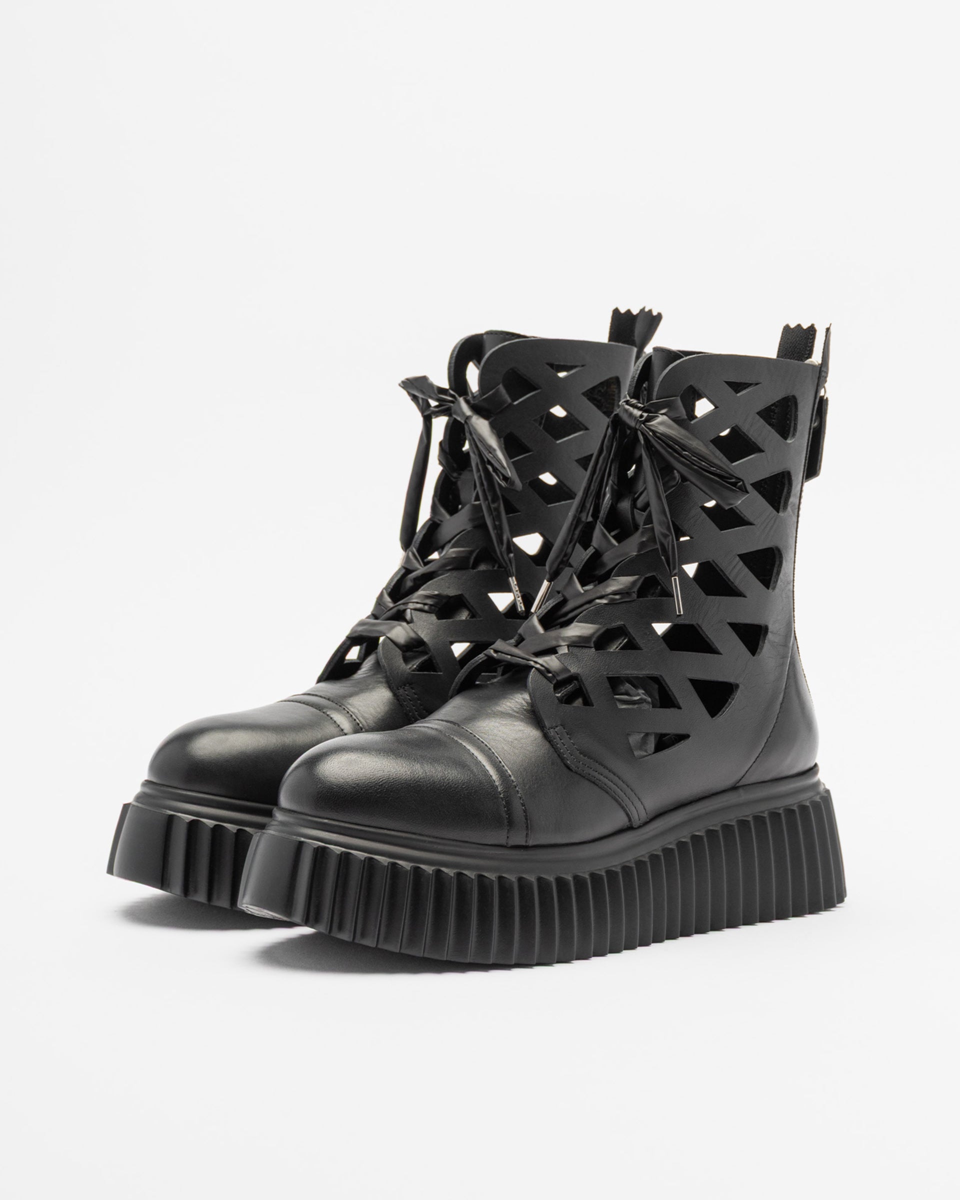 AGL VIGGY Platform Boots Black