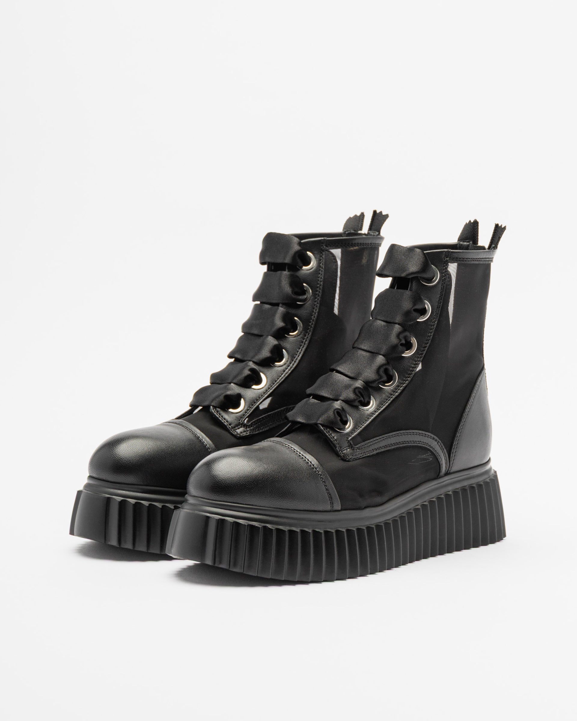 AGL IGGYGHOST Black Platform Boots
