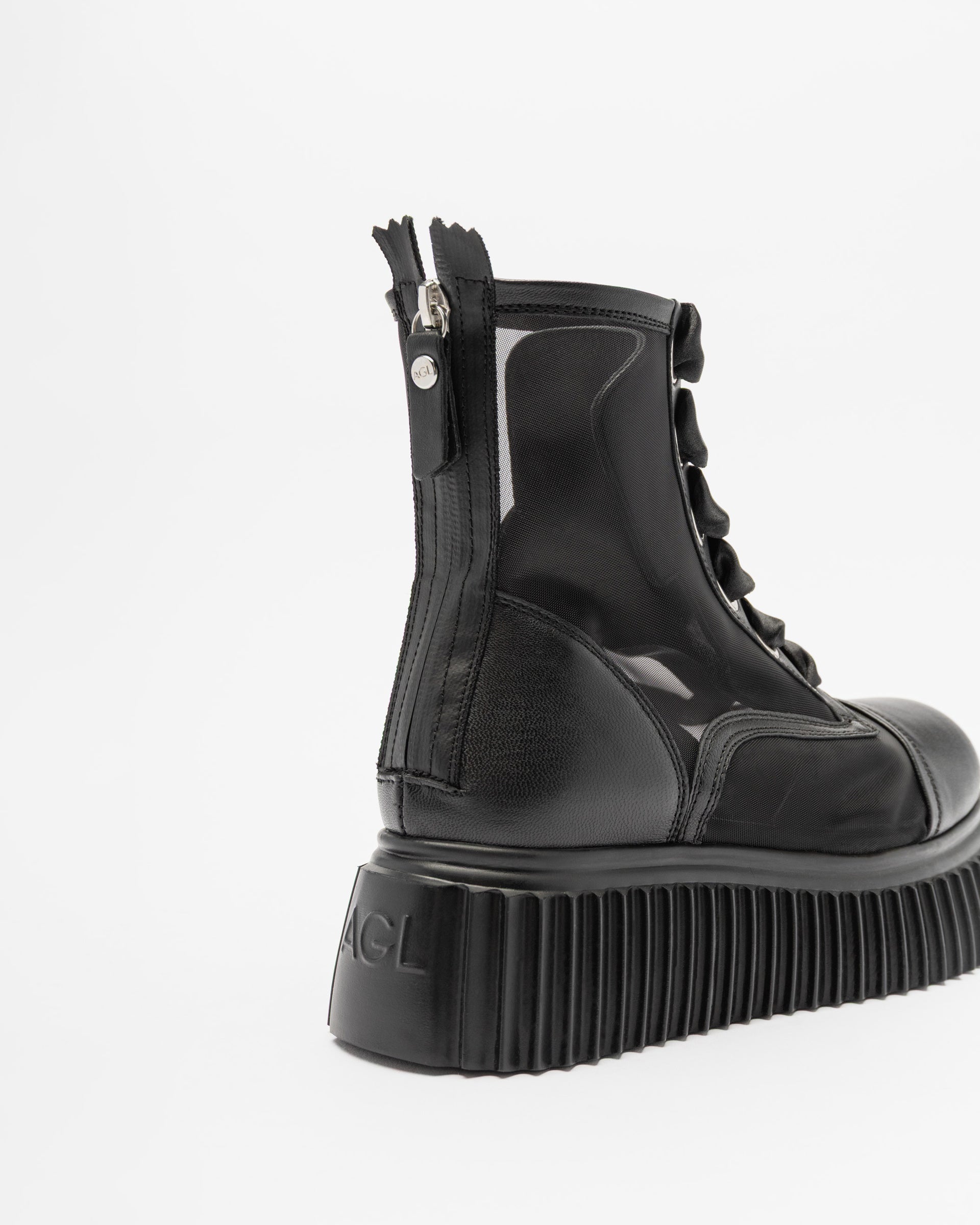 AGL IGGYGHOST Black Platform Boots
