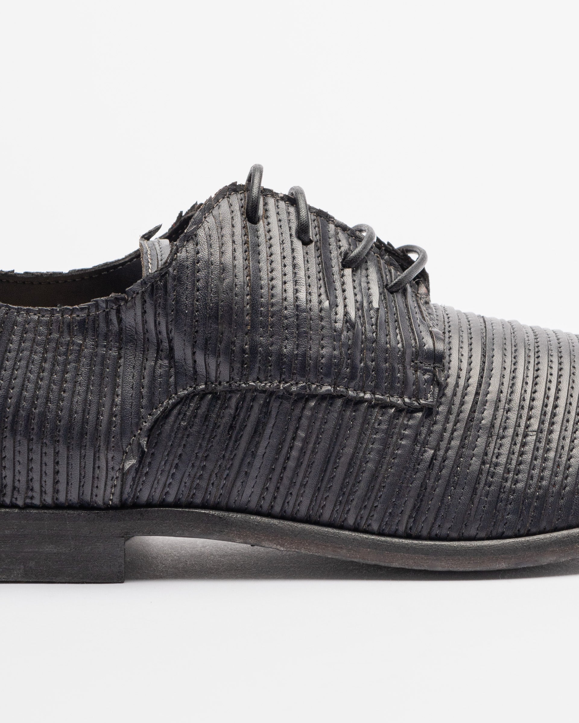 Ernesto Dolani 8UENE04 Black Derby Shoes
