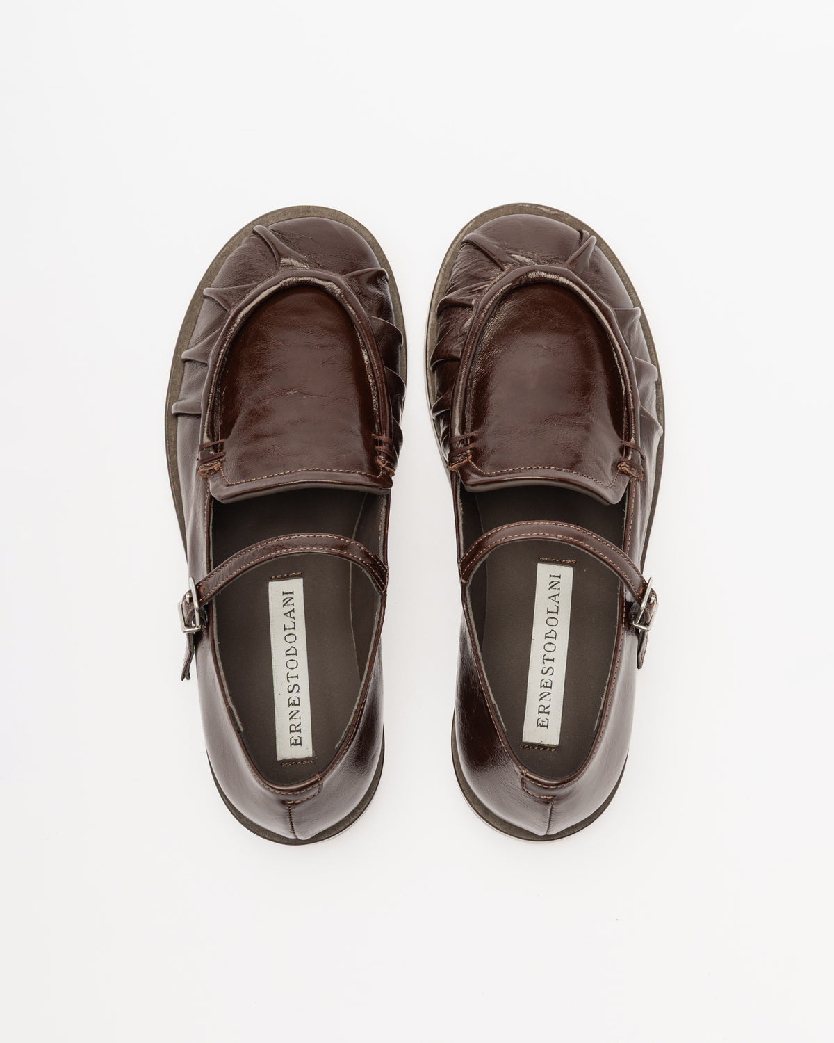 Ernesto Dolani Mary Jane Shoes 11DTEA07 Dark Brown