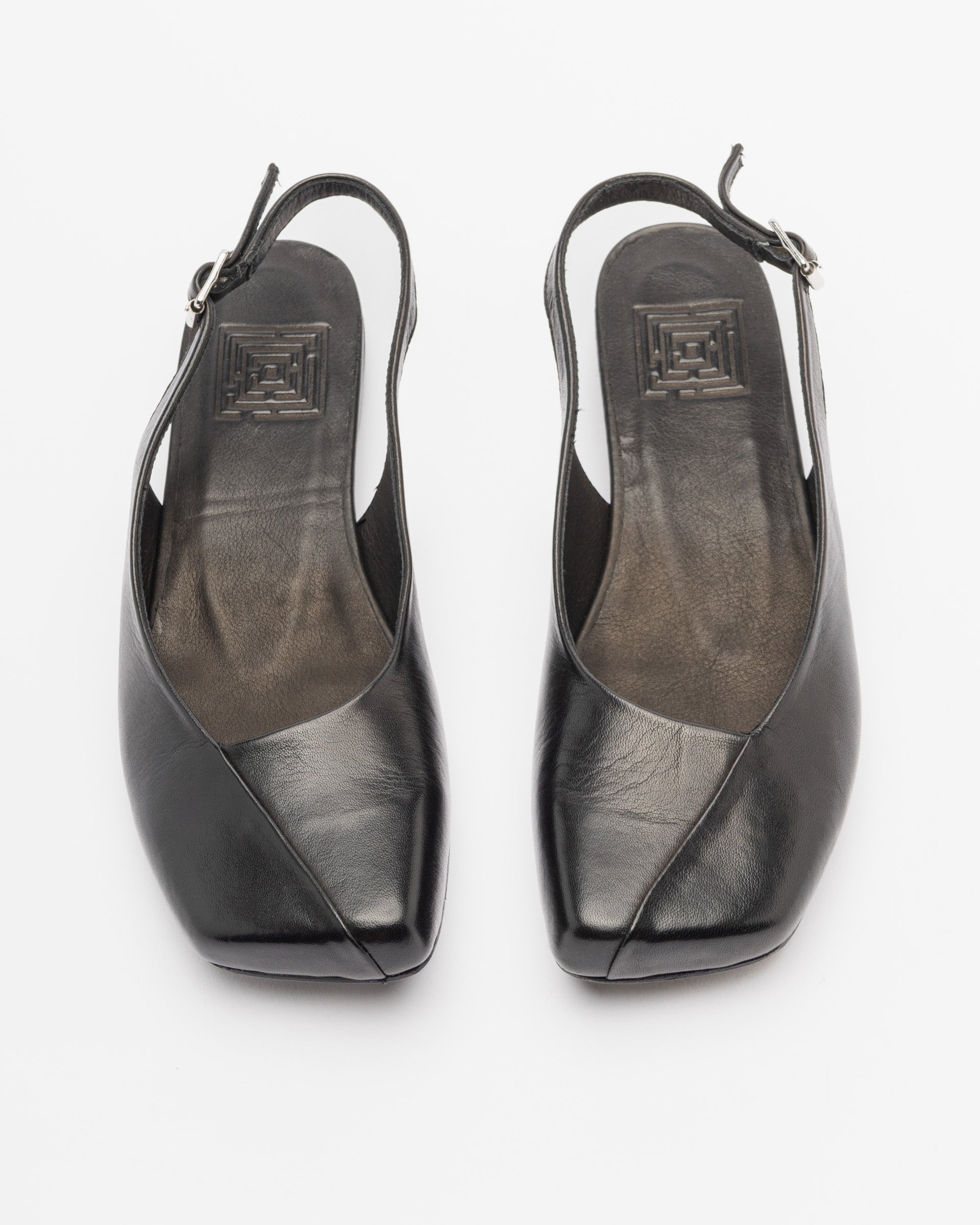 Sapato aberto atrás Prof Y21-2 Preto - 3-Y21-2-01