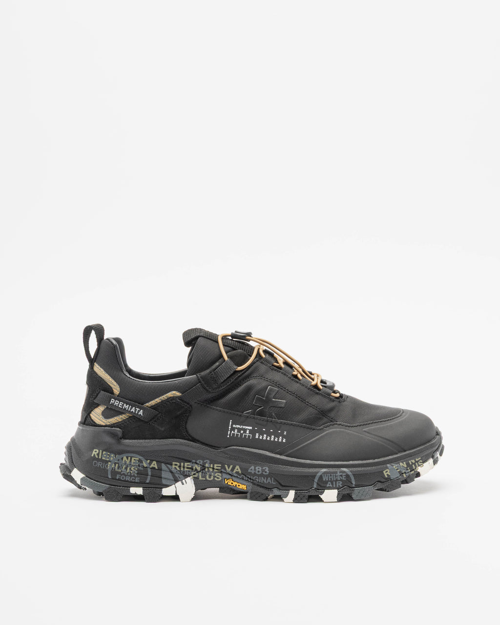 Premiata CROSS2.0384 Black Tennis Shoes