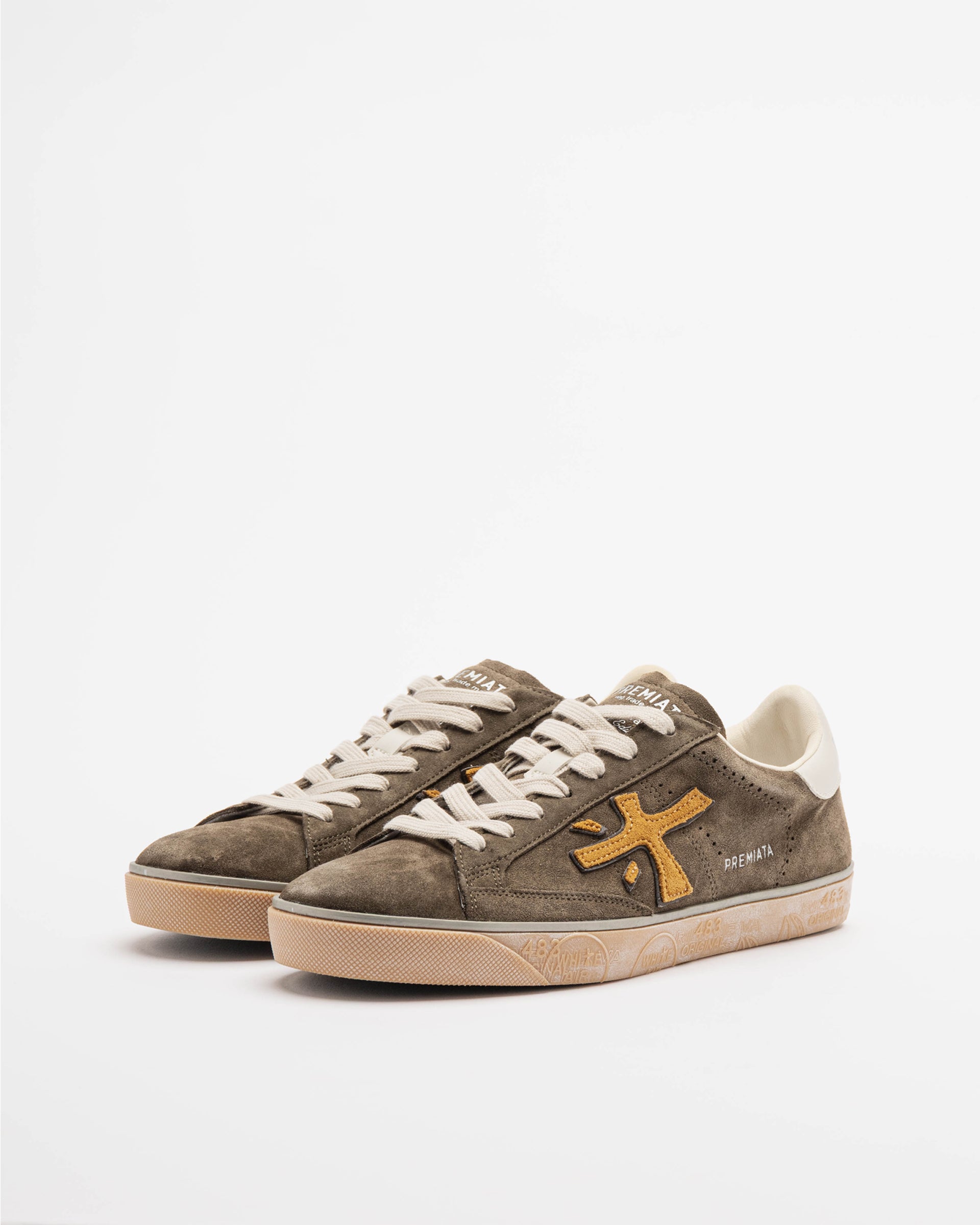 Premiata STEVEN7627 Green Tennis Shoes