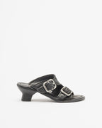 Socas com fivela e salto bloco A.S.98 C03007 Preto - 353-C03007-01