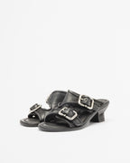 Socas com fivela e salto bloco A.S.98 C03007 Preto - 353-C03007-01