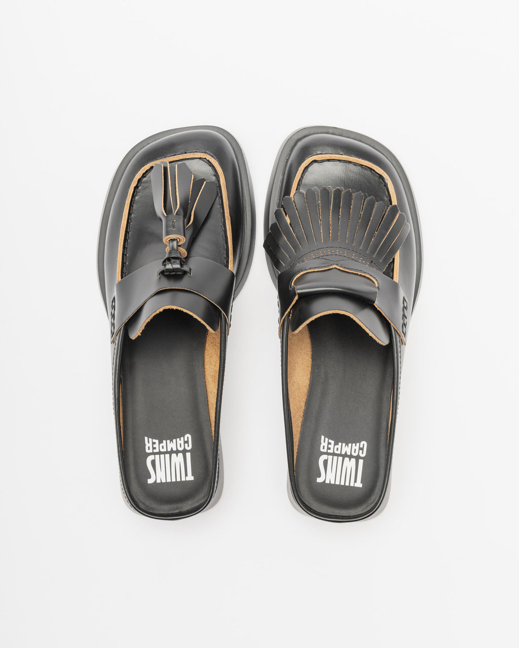 Black Camper Twins Clogs