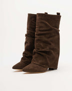 Botas Prof LUANA2327 Castanho Escuro