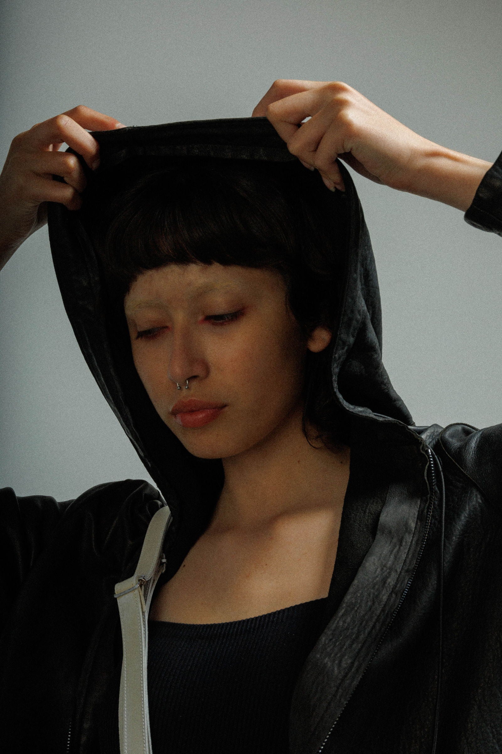 Blusão comprido em pele MUT TONYLONG Preto - 57-LONG-01