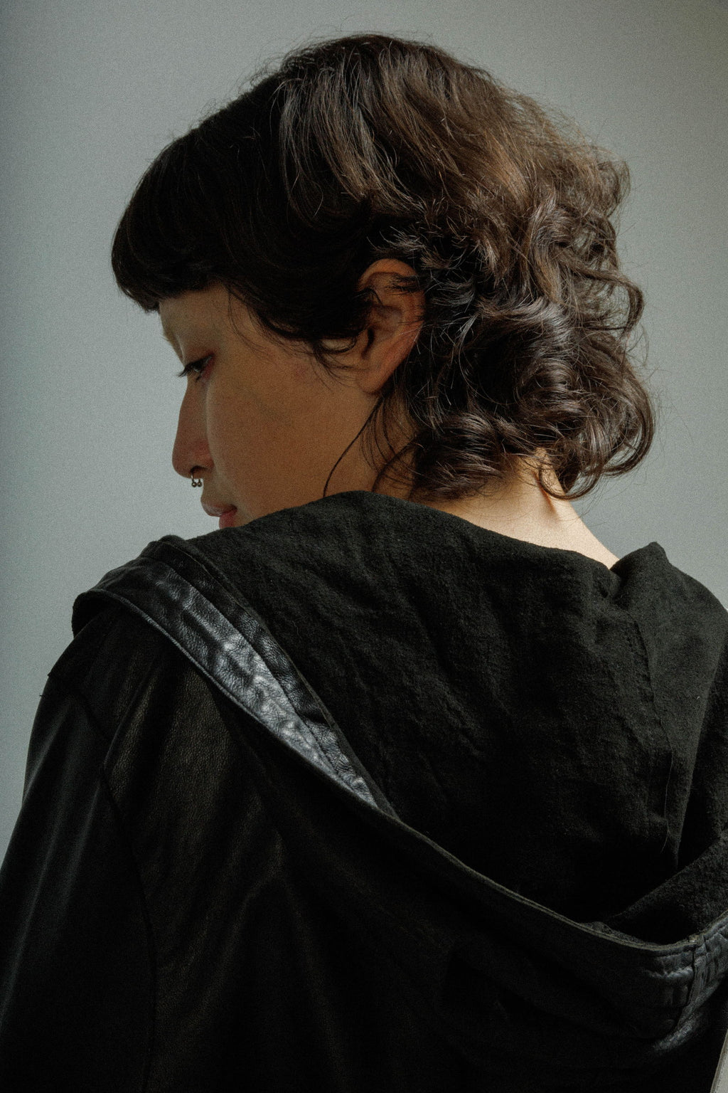 Blusão comprido em pele MUT TONYLONG Preto - 57-LONG-01