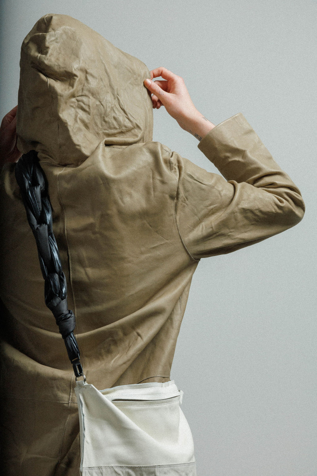 Blusão comprido em pele MUT TONYLONG Beje - 57-LONG-05