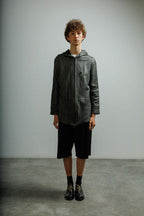 Blusão comprido em pele MUT TONYLONG Cinza - 57-LONG-08