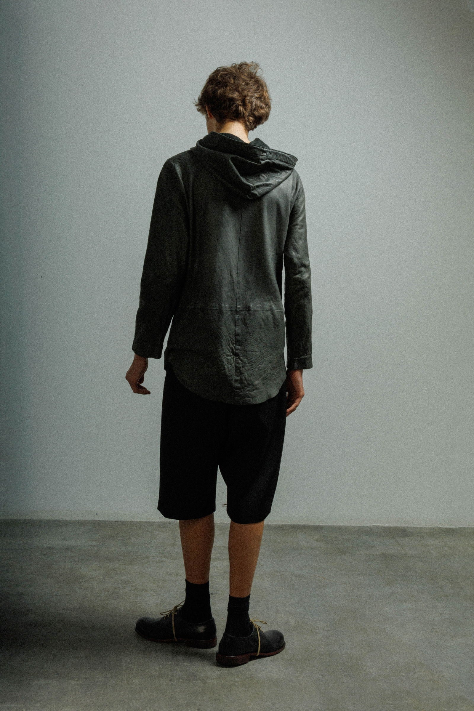 Blusão comprido em pele MUT TONYLONG Cinza - 57-LONG-08