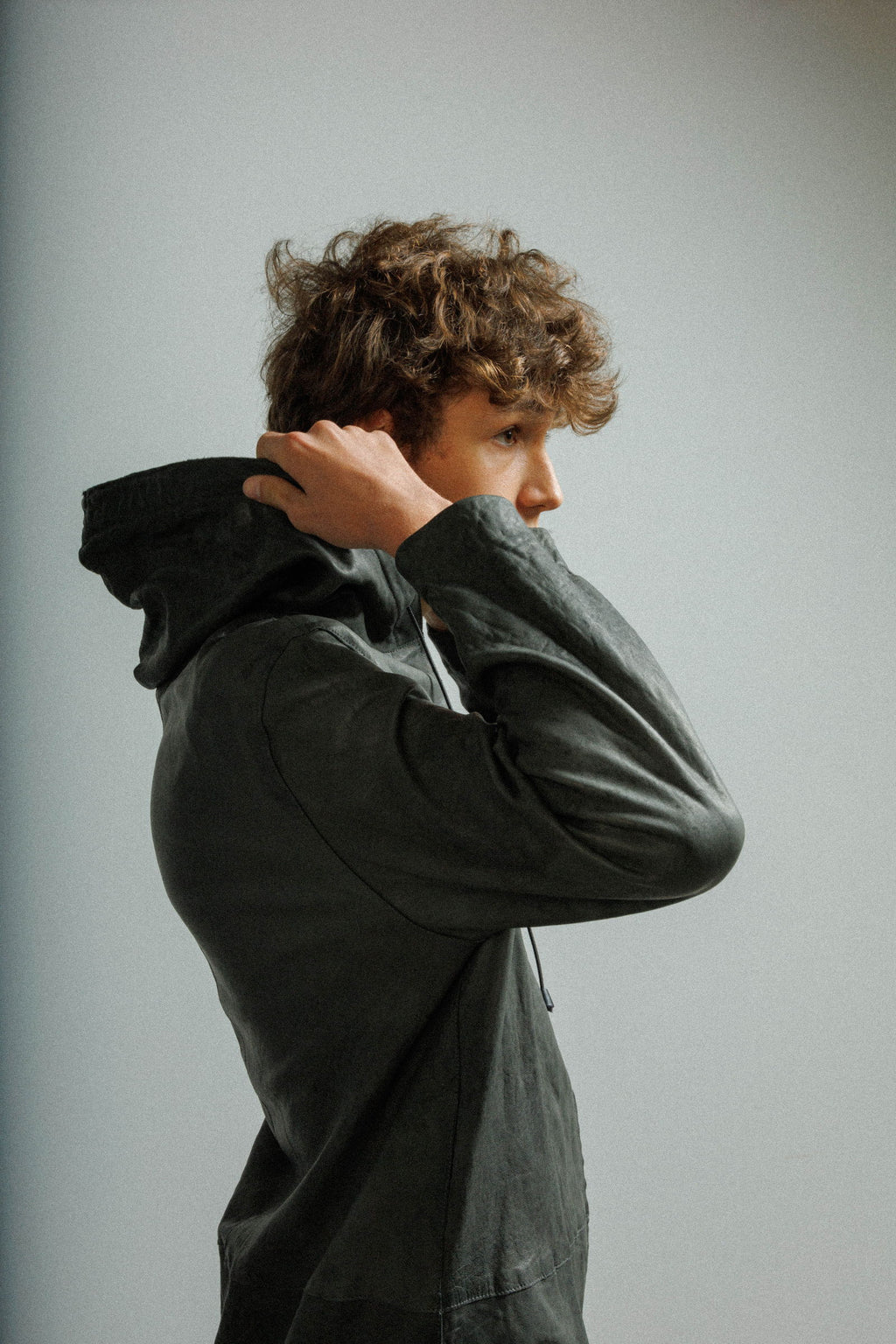 Blusão comprido em pele MUT TONYLONG Cinza - 57-LONG-08