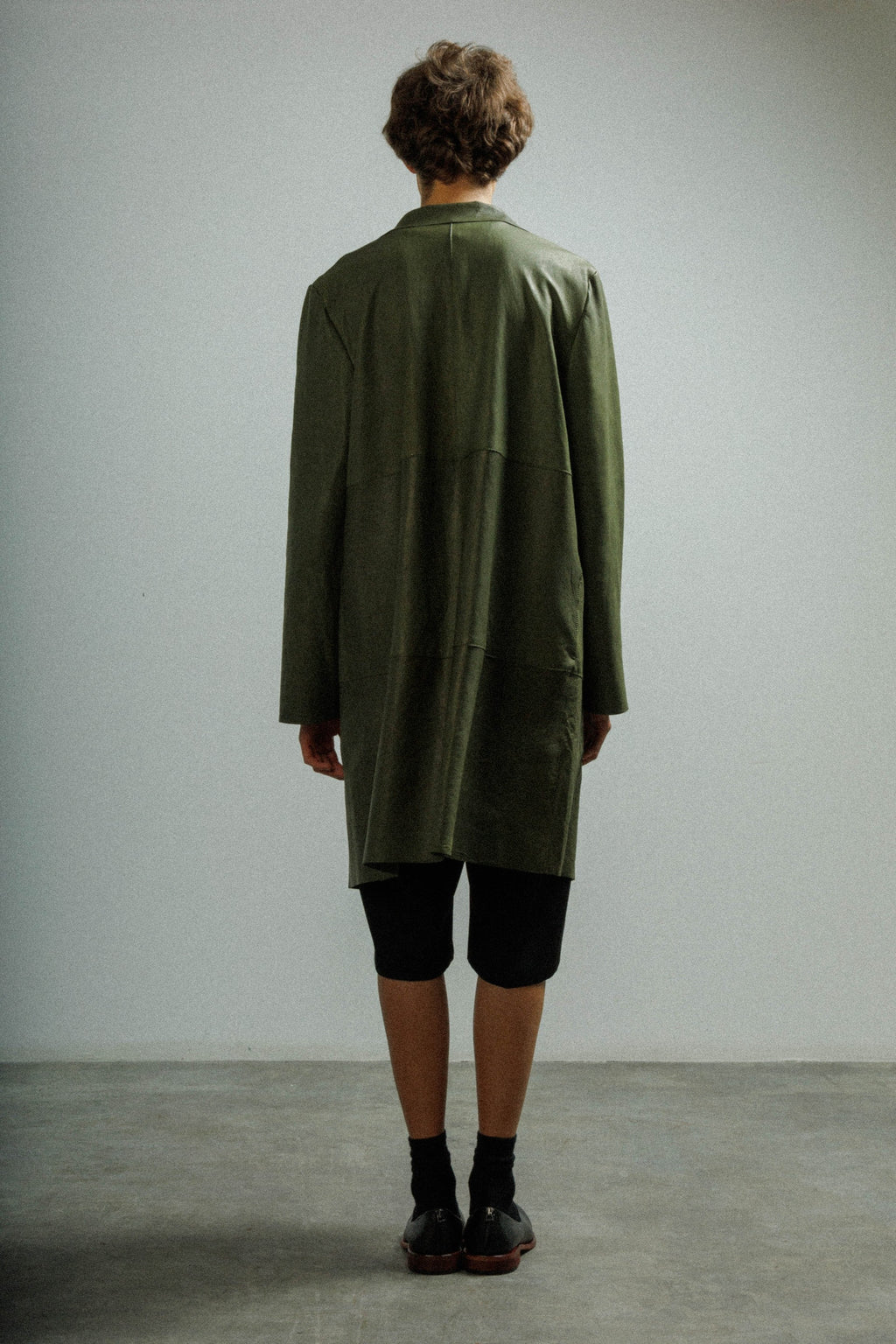 Casaco comprido em pele MUT SAND Verde - 57-SANDH-10