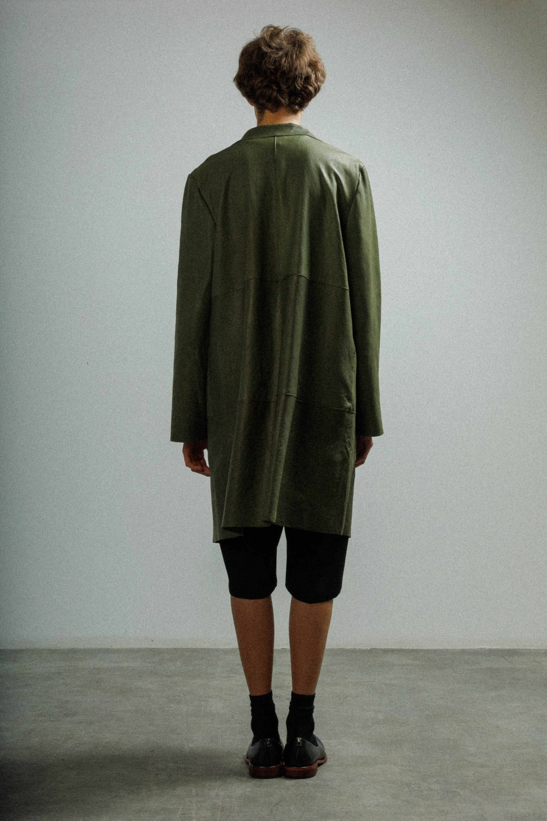 Casaco comprido em pele MUT SAND Verde - 57-SANDH-10