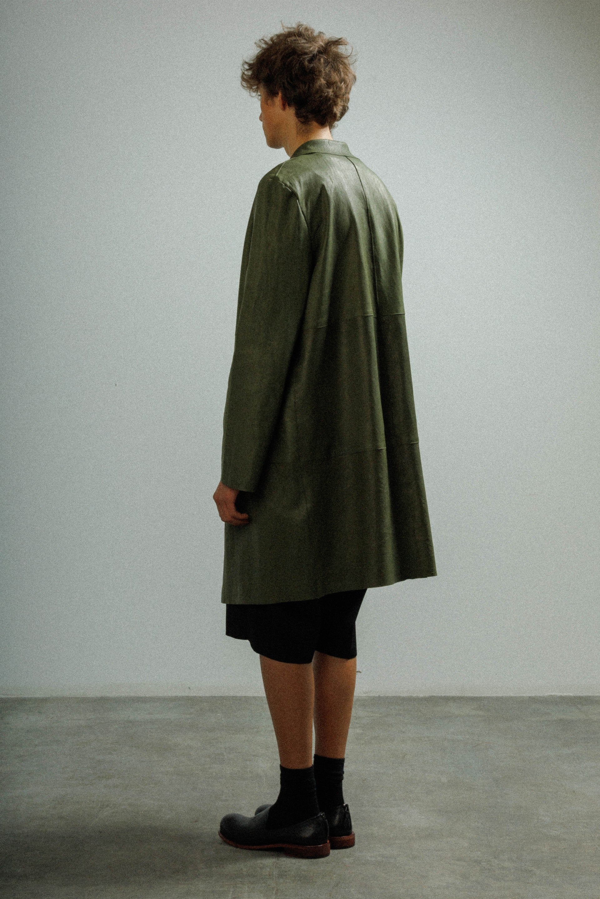 Casaco comprido em pele MUT SAND Verde - 57-SANDH-10