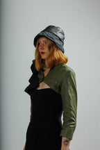 Casaco cropped em pele MUT ESTRELLASHAWLL Verde - 57-SHAWLL-10