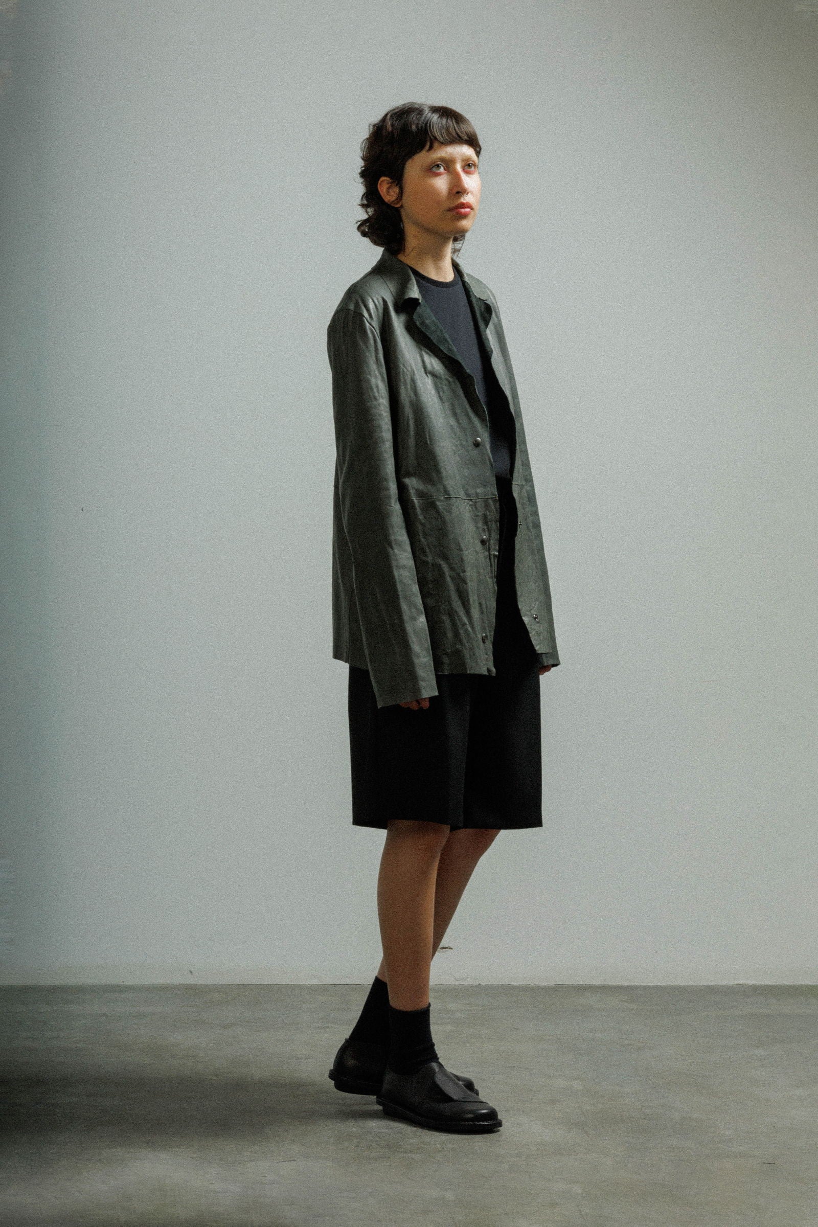 Blusão em pele MUT SANDSHORT Cinza - 57-SHORT-08