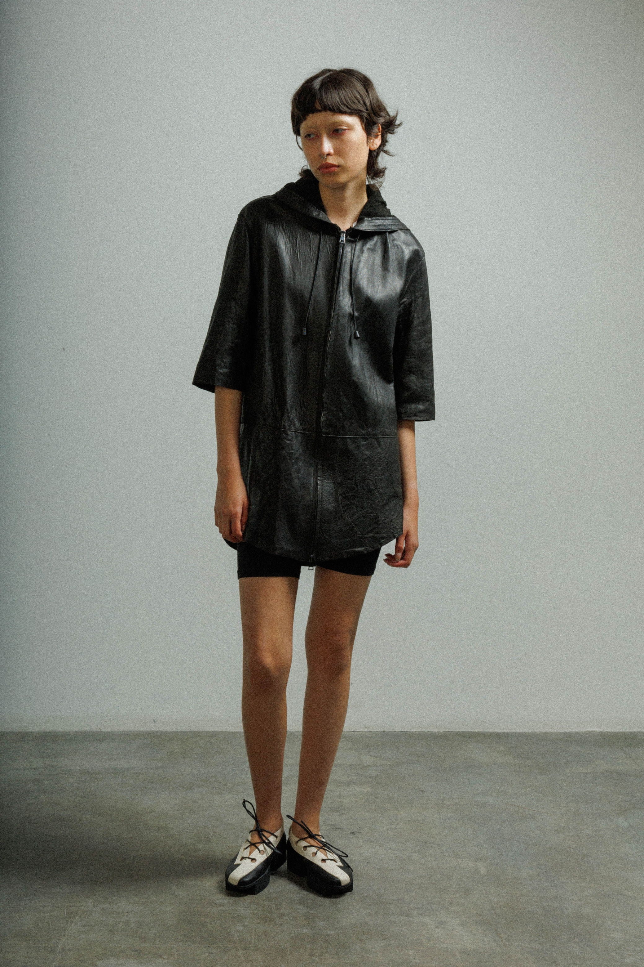 Mut Tony Black Leather Long Coat