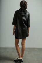 Mut Tony Black Leather Long Coat