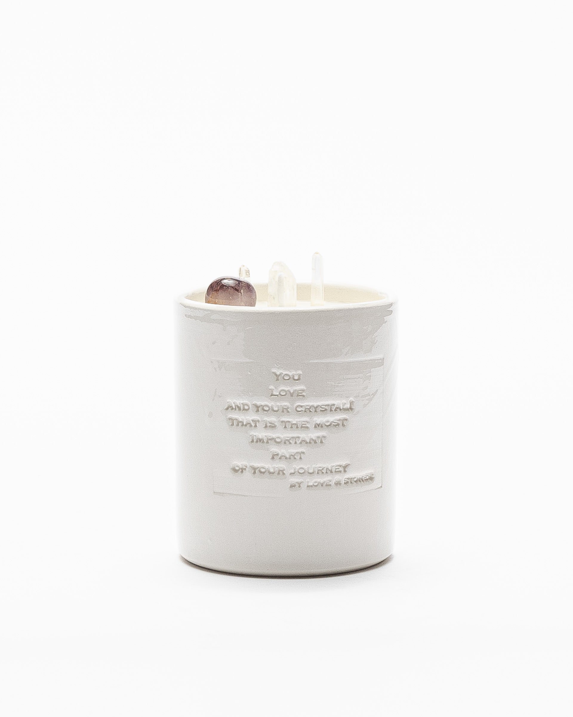 Vela Love & Stones CalmingKarmaCrystalCandle Branco - 67-20123-00