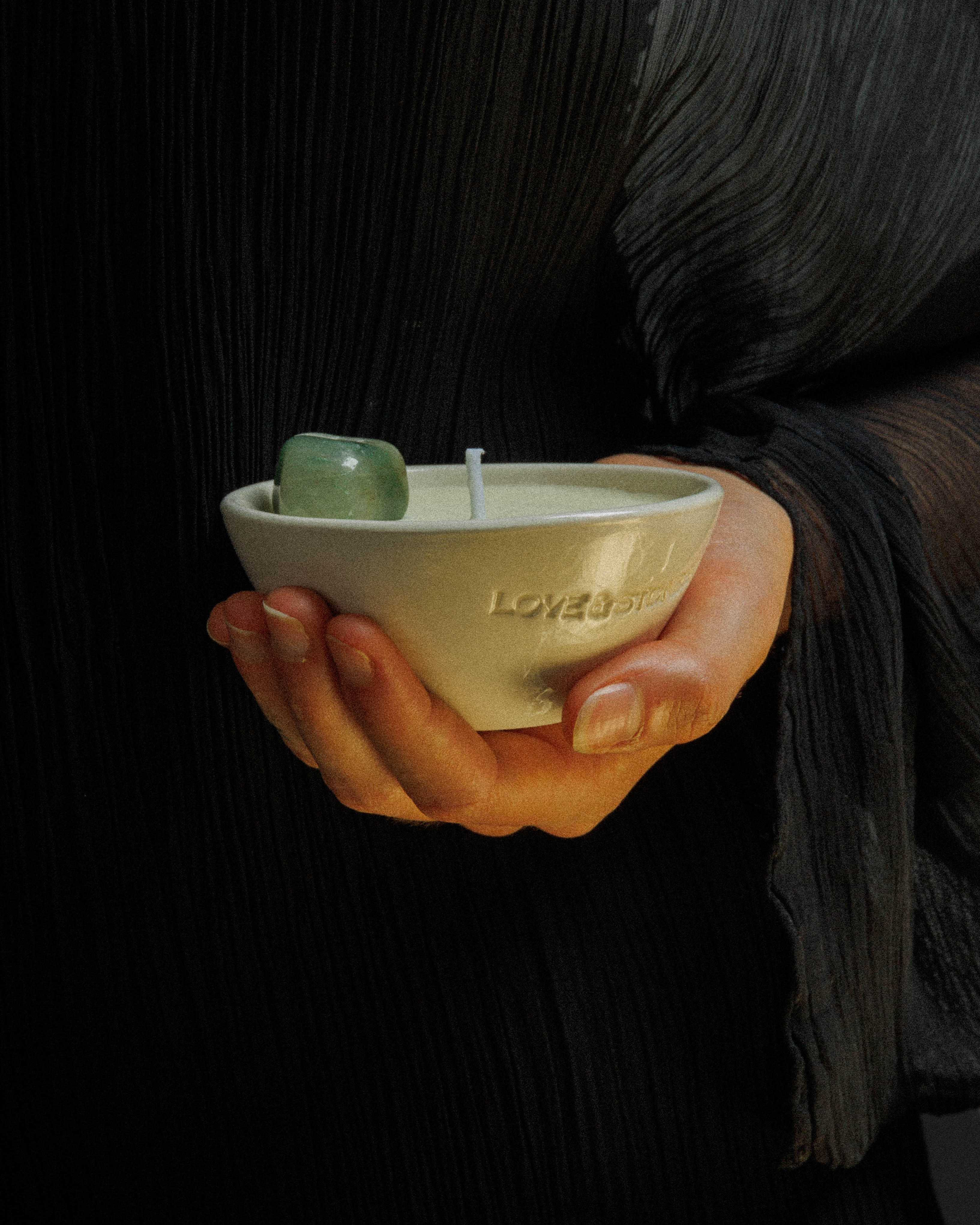 Vela Love & Stones MANIFESTMiniCrystalCandle Branco - 67-20154-00