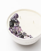 Vela Love & Stones PROTECTIONMediumCrystalCandle Branco - 67-20174-00