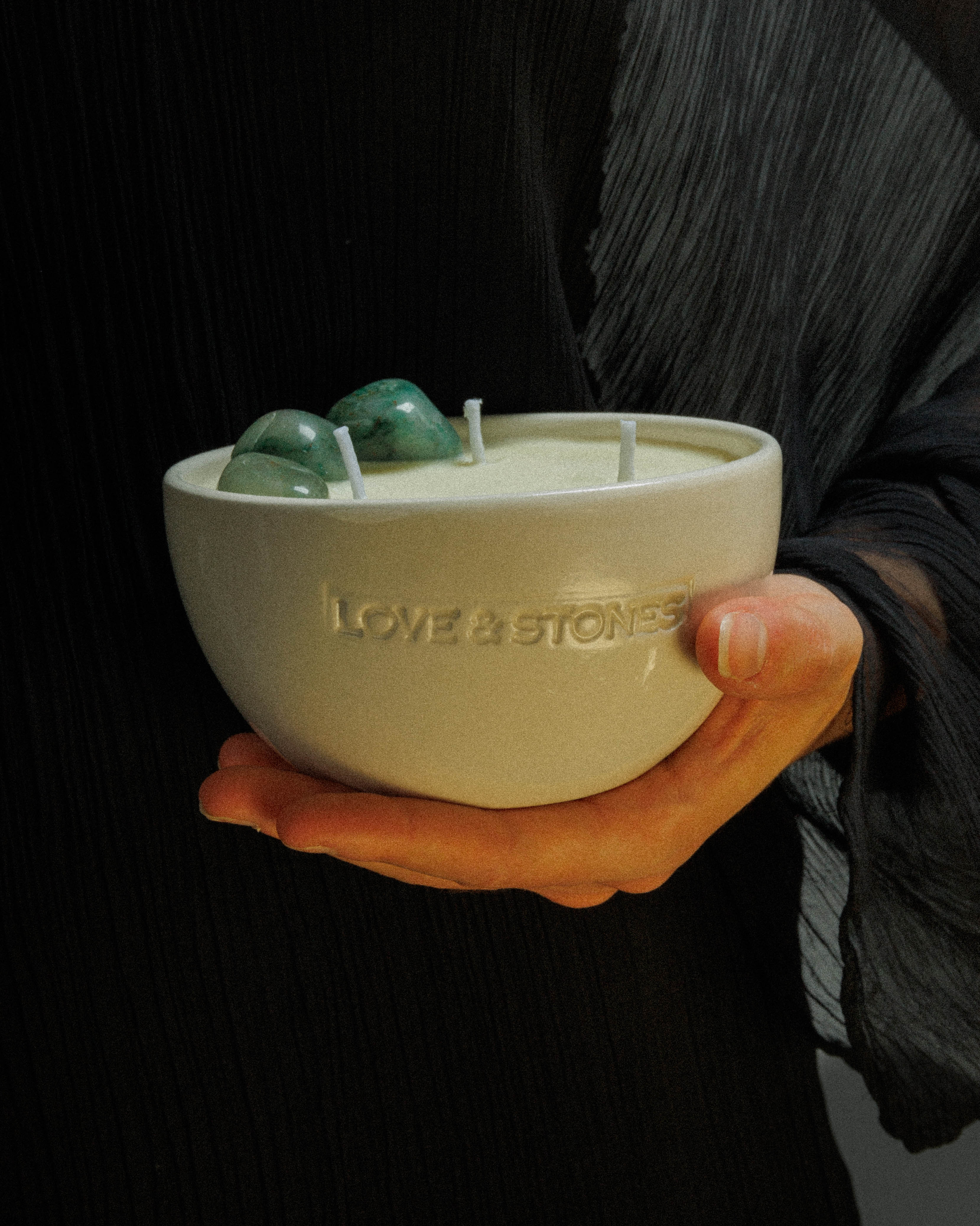 Vela Love & Stones MANIFESTPetitWhiteCrystalCandle Branco - 67-20264-00