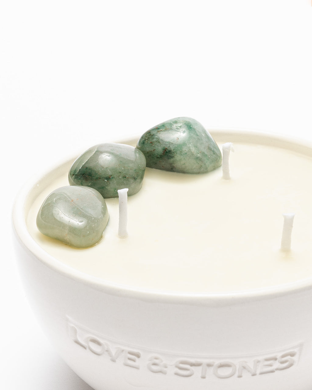 Vela Love & Stones MANIFESTPetitWhiteCrystalCandle Branco - 67-20264-00