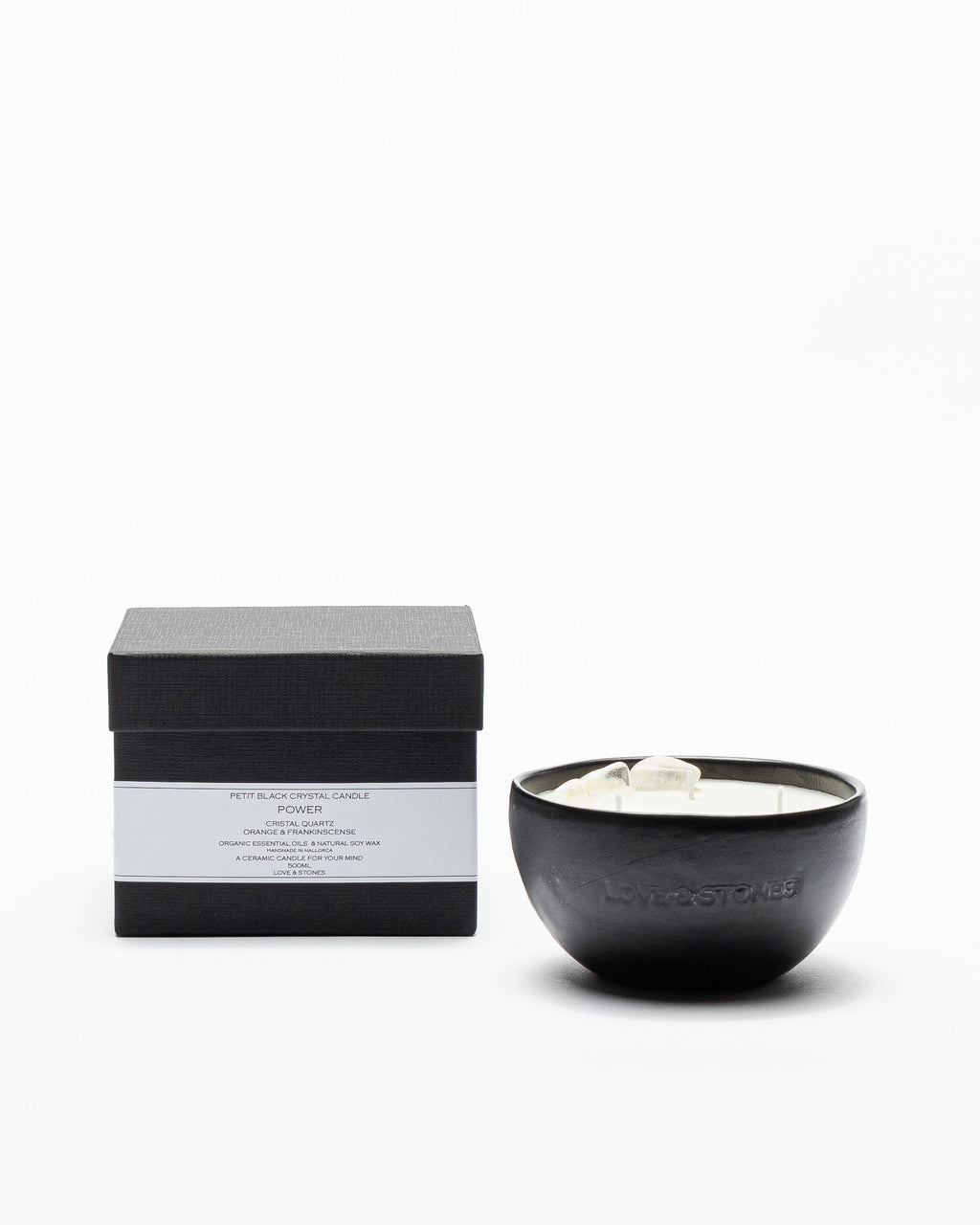Vela Love & Stones PowerPetitBlackCrystalCandle Preto - 67-20284-01