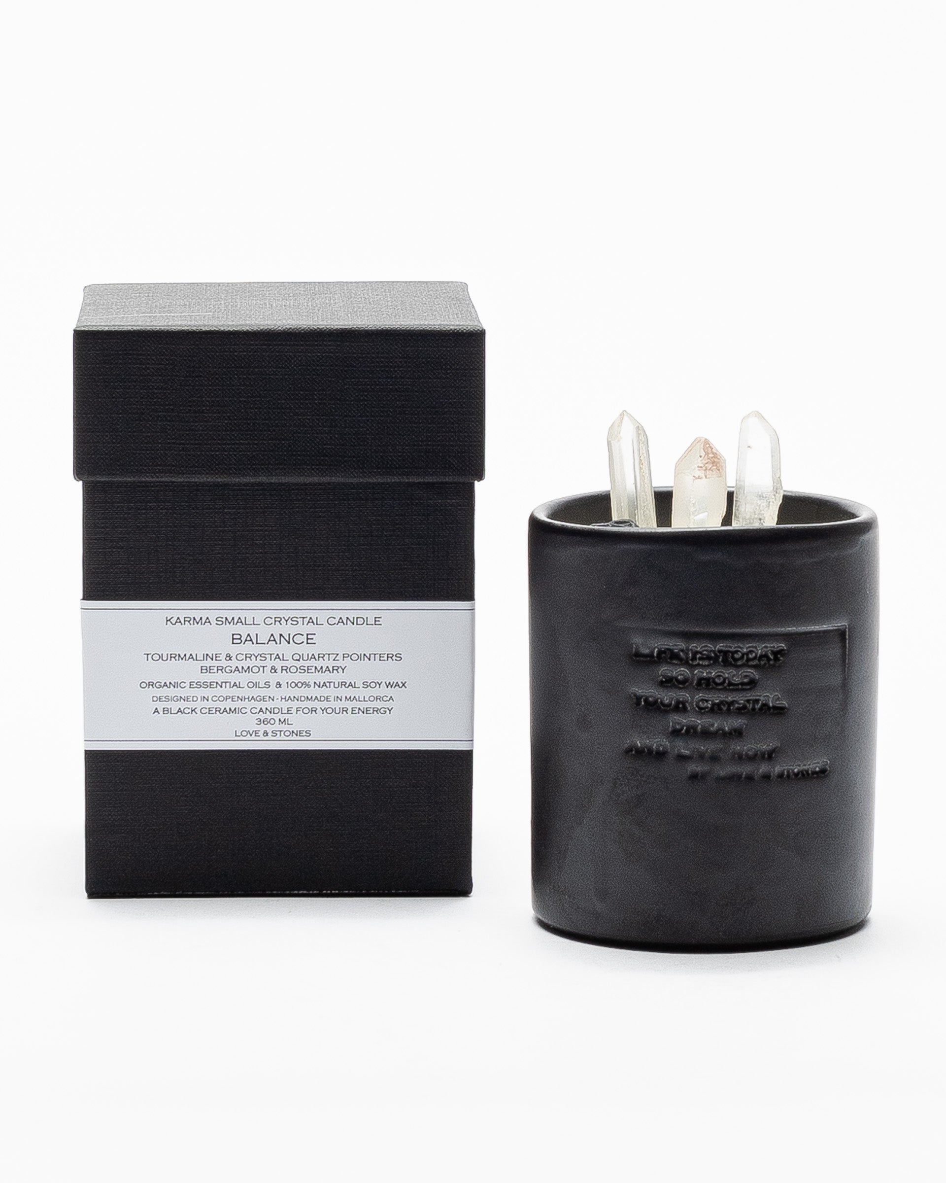 Vela Love & Stones BalanceKarmaSmallCrystalCandle Preto - 67-20293-01