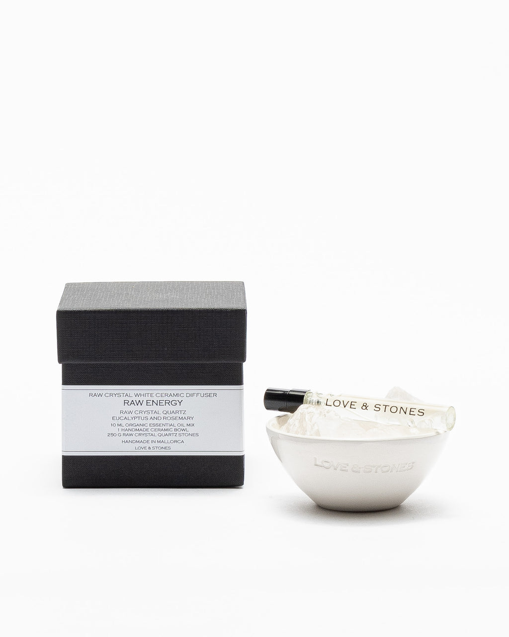 Pedras difusoras Love & Stones RawEnergyCrystalCeramicDiffuser Branco - 67-23155-00