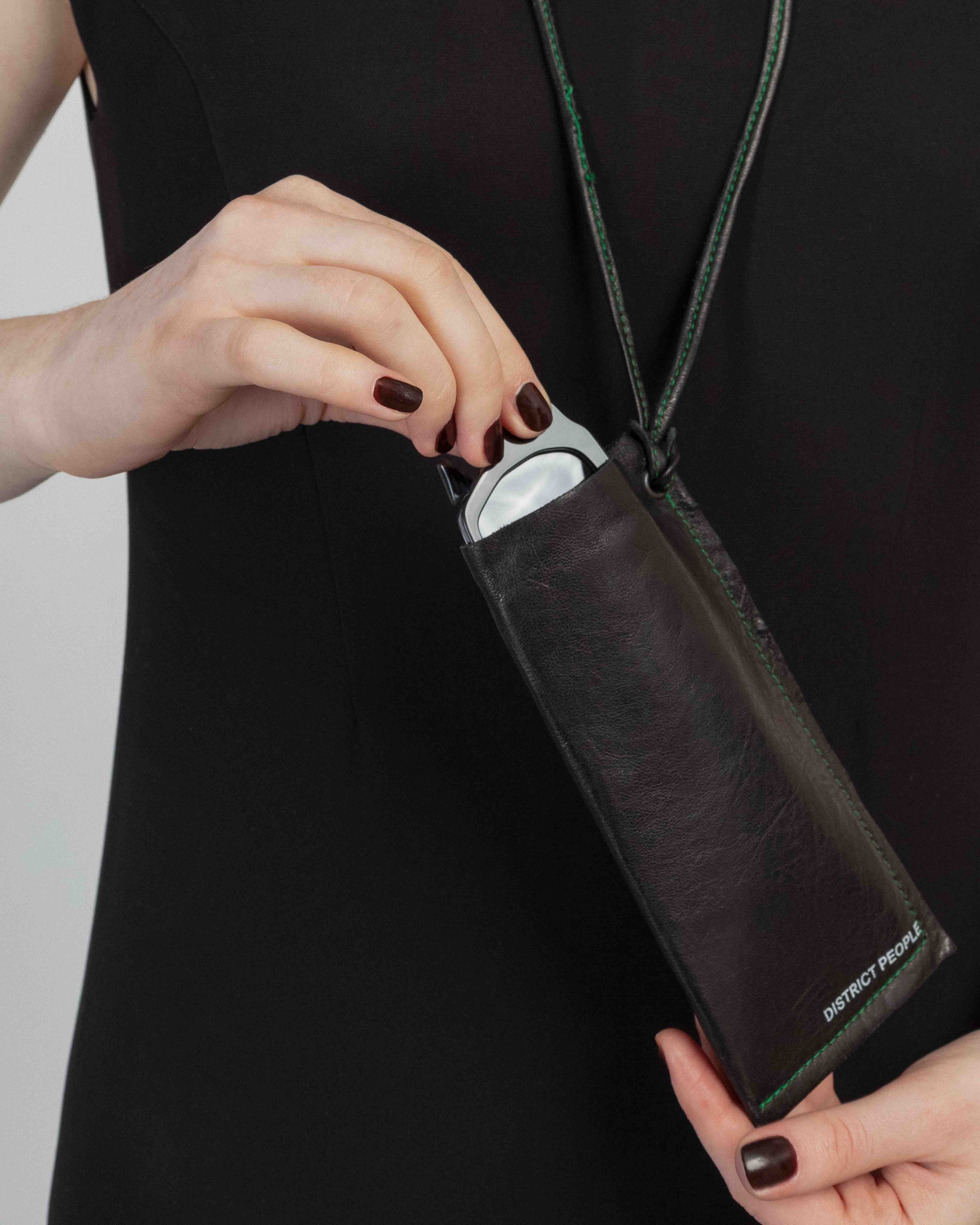 District People Eyeglass Case, Black