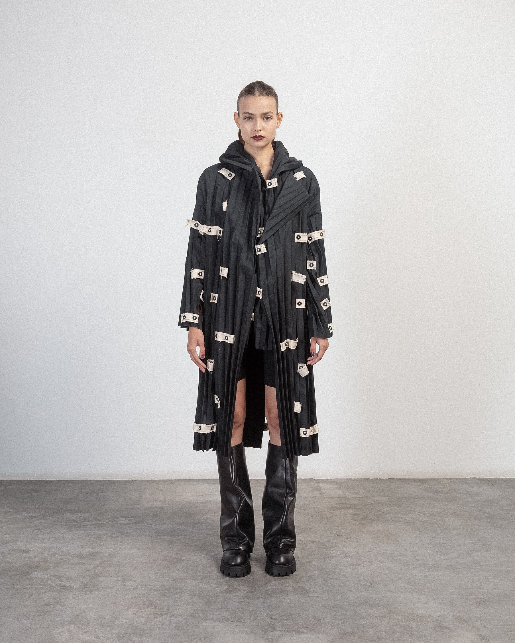 Casaco comprido Nu K2415012 Preto - 79-15012-01