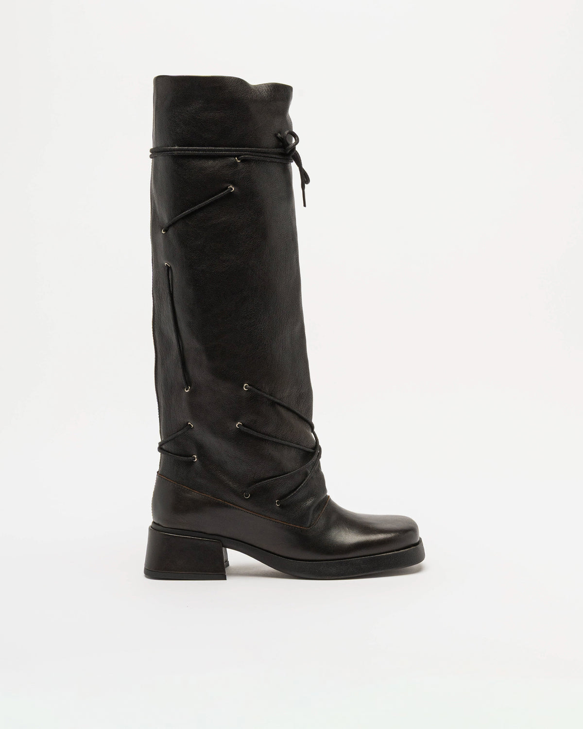 E8 by Miista ALIDA black knee-high boots